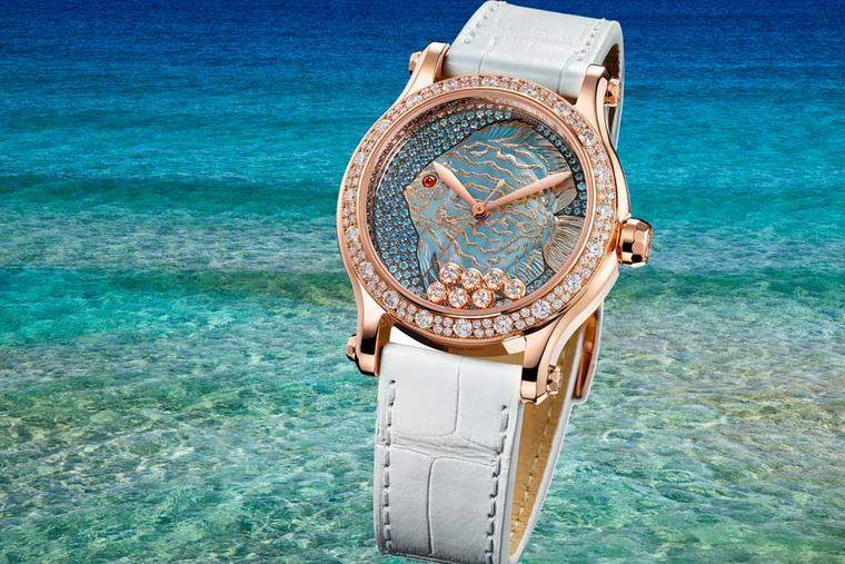Chopard Happy Fish watch from the Happy Sport collection.