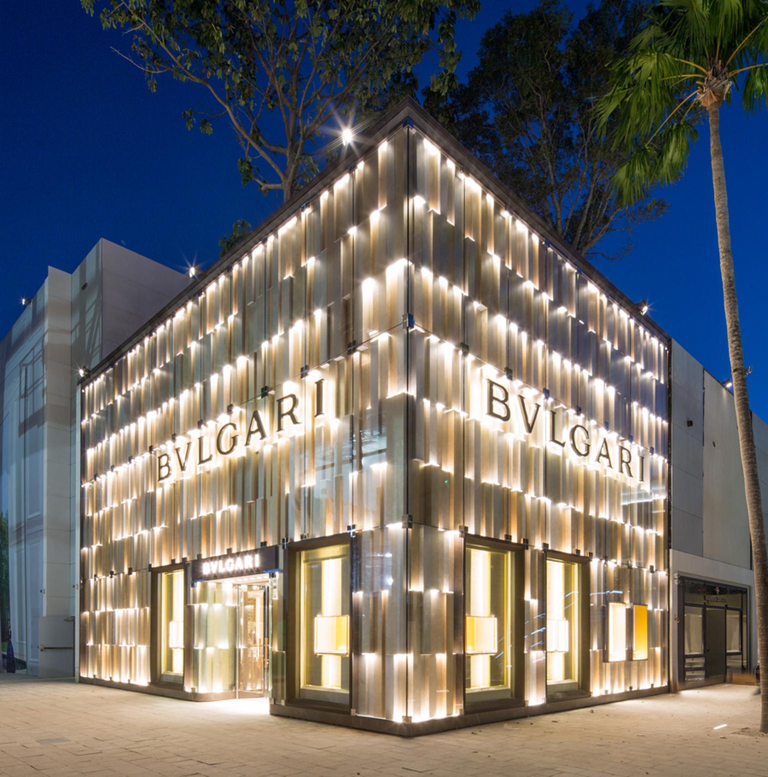 Bulgari jewelry is one of the more recent additions to the Miami Design District, opening its store in 2014.