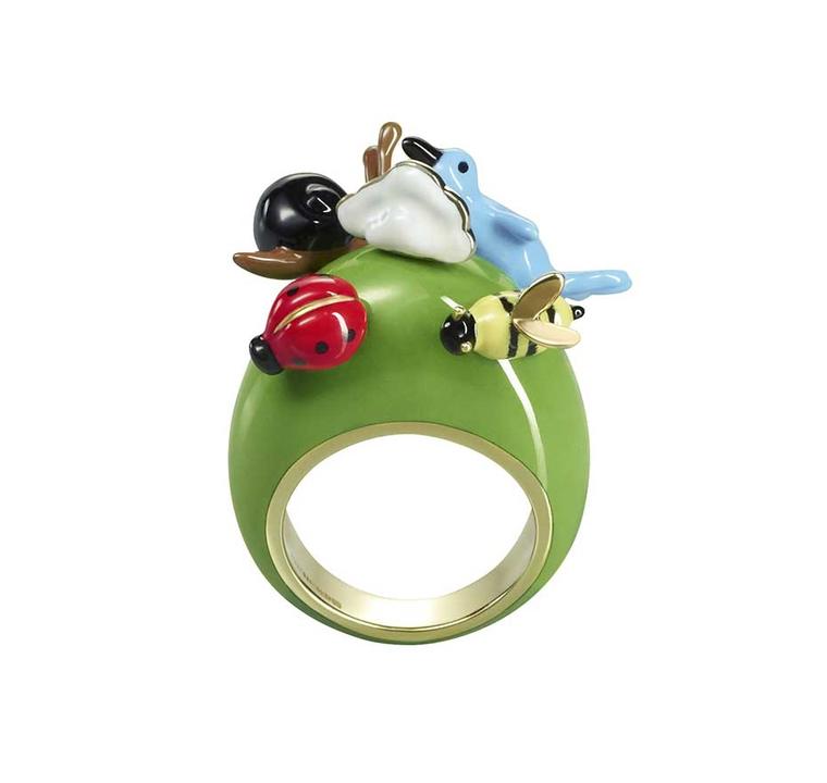 Solange uses colourful enamel to recreate garden creatures in miniature on her Supernature ring. With an estimate of £5,600-£7,000, you can bid on it at the Solange Azagury-Partridge Paddle8 curated auction, which runs from 5-19 May. To bid now, follow th