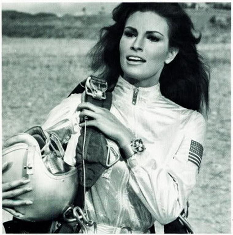 American sex-symbol Raquel Welch in the 1967 film Fathom wore a Breitling Co-Pilot Chronograph for her skydiving stunts.