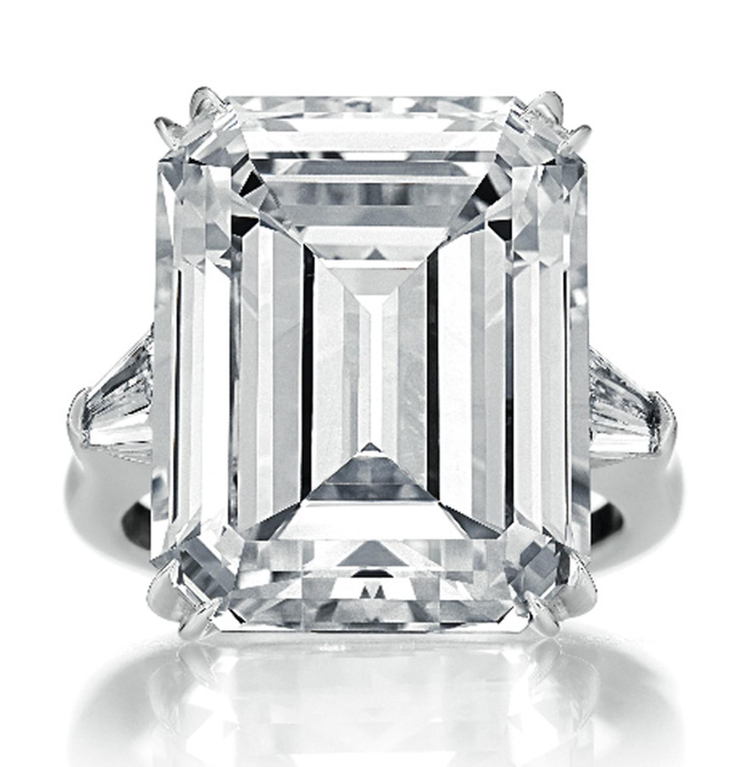 Harry Winston Classic emerald-cut diamond ring