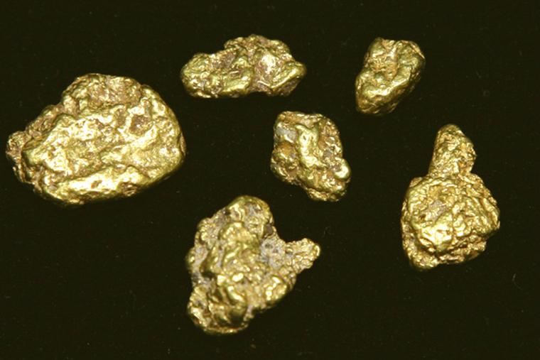 Gold nuggets from the Goldlake project in Honduras