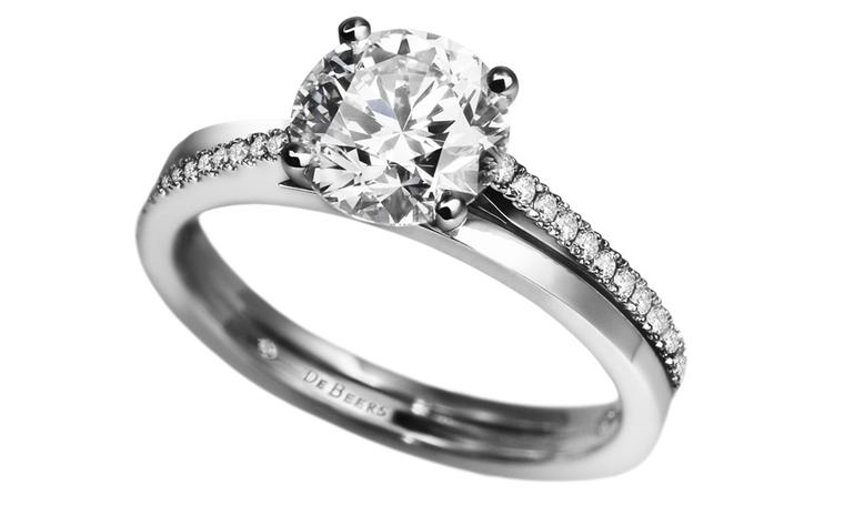 De Beers Promise ring from £2,600 for 0.4 carat diamond