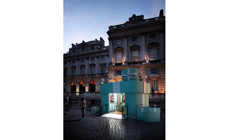 The Tuck Shop at Somerset House Skate is a massive Tiffany Blue Box