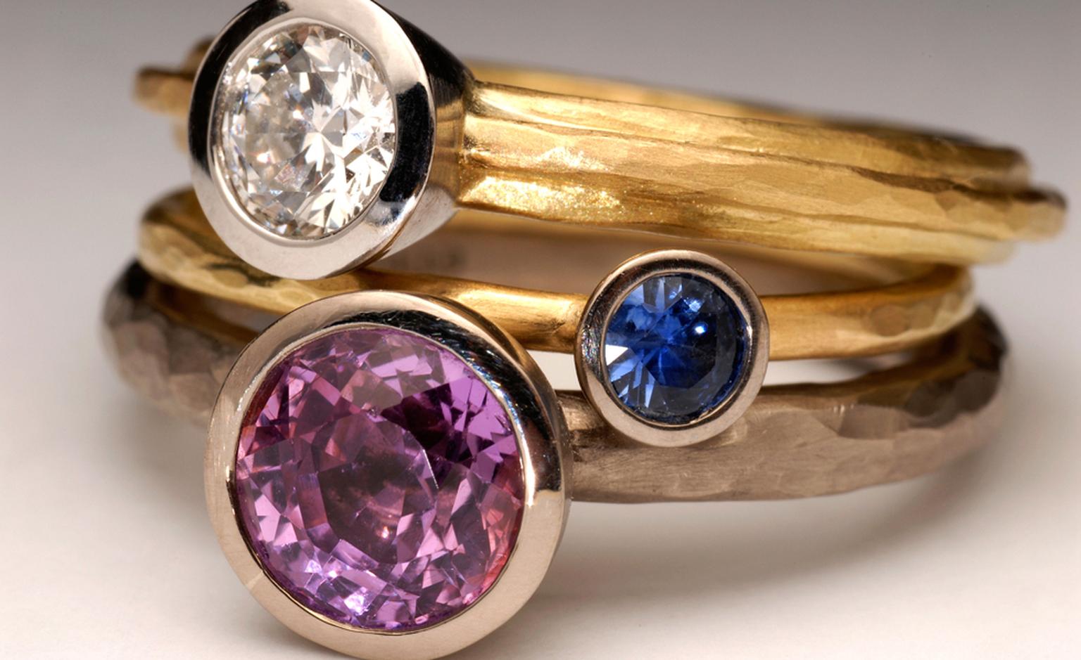 Malcolm Morris, diamond and Sapphire rings