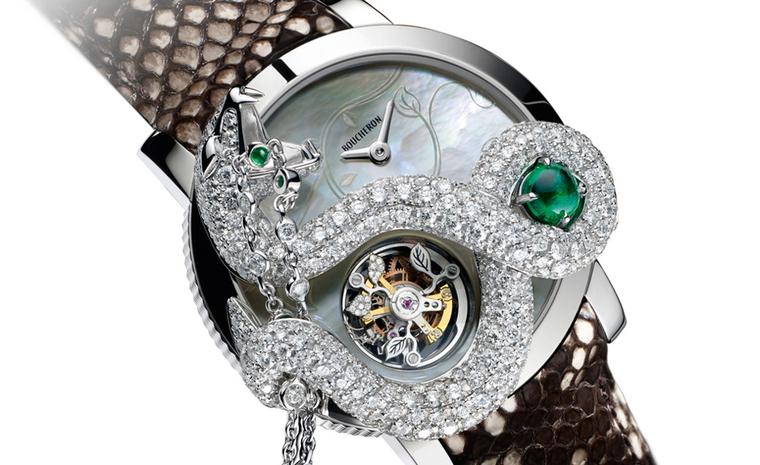 Boucheron's Serpent Tourbillon watch shows both the watchmaking skills and extravagant creativity of this jeweller.