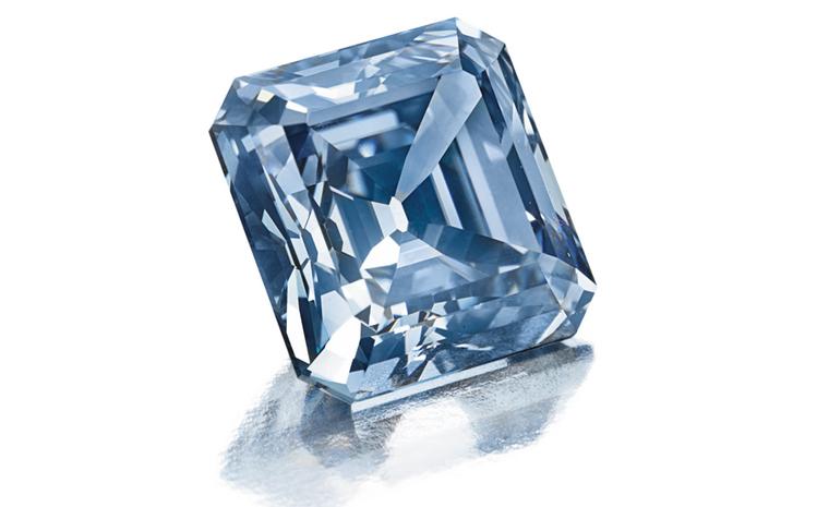 Lot 292 (est $2,000,000-$3,000,000) is a superb internally flawless fancy vivid blue diamond ring. The diamond weighs approximately 3.25 carats. It is an incredibly beautiful color. Christies Images Ltd. 2010. SOLD FOR $3.666.500