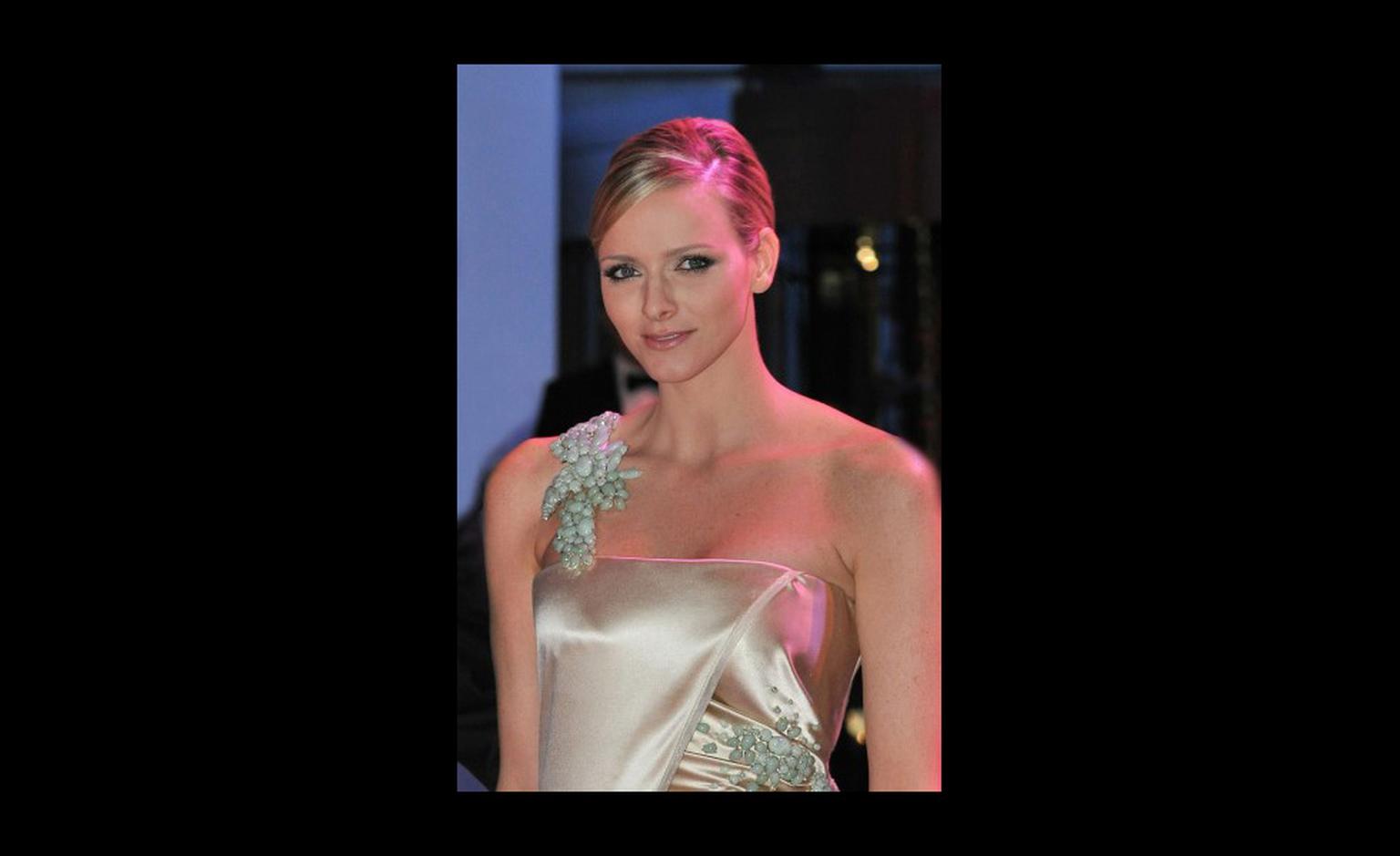 Charlene Wittstock, looking glamorous and low key on the jewellery.Photo: Prince's Palace of Monaco
