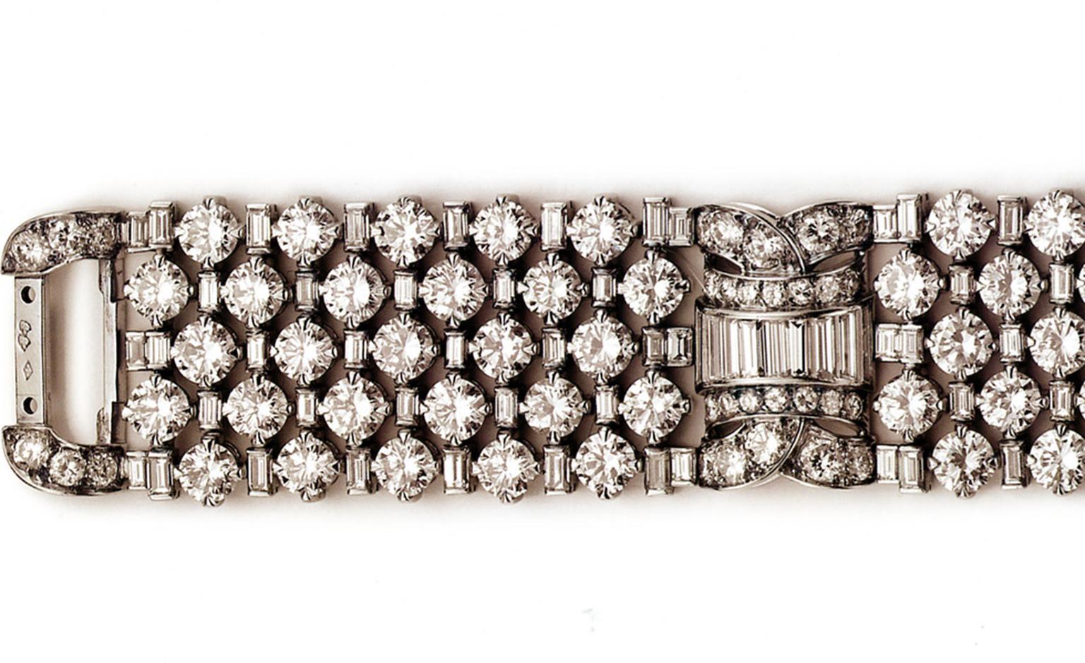 Van Cleef & Arpels diamond  lattice bracelet belonging to Princess Grace.