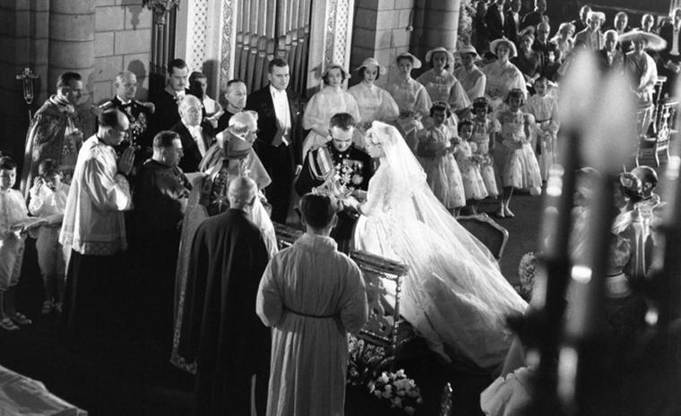 The religious marriage ceremony of Prince Rainier III and Princess Grace in Monte Carlo 1956. Photo: The Prince's Palace Monaco