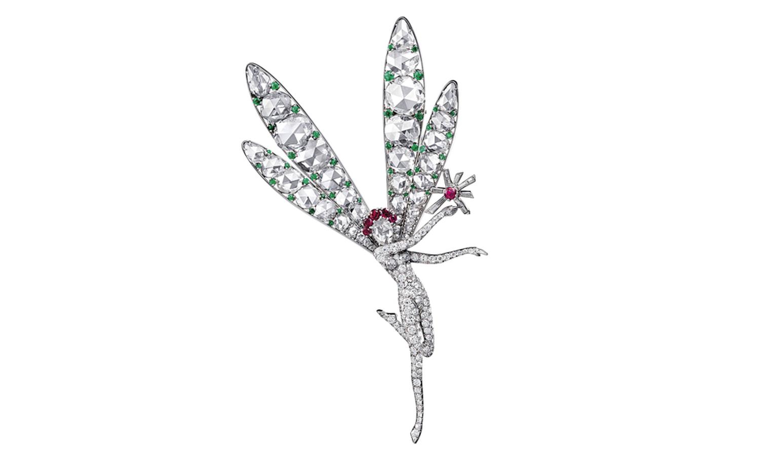 Van Cleef & Arpels The Spirit of Beauty fairy clip was bought by Barbara Hutton at Van Cleef & Arpels’ Beverley Hills boutique in the 1940s. Platinum, rubies, emeralds & diamonds, 1944.