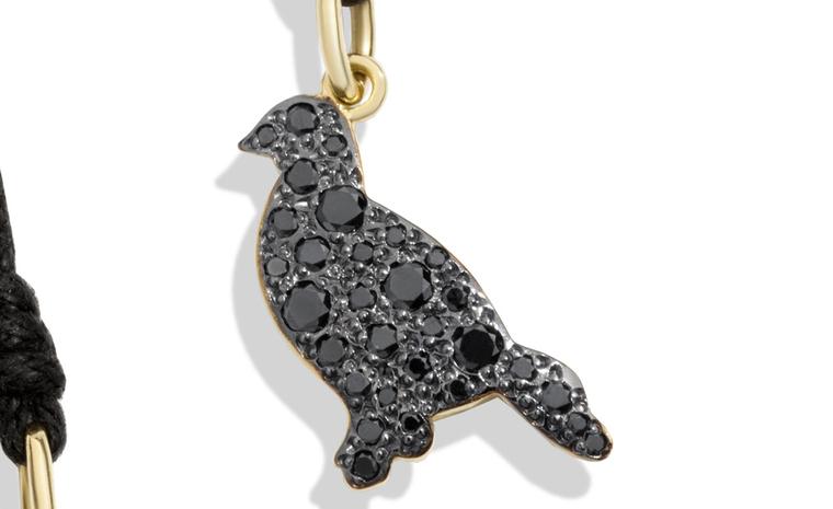 Dodo Dark pigeon charm that marks the Italian jeweller's arrival in London.£760 each.