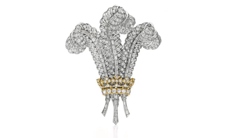The Prince of Wales Brooch A diamond brooch, circa 1935 From the Collection of the Duchess of Windsor Purchased by Elizabeth Taylor at auction, April 1987 Estimate: $400,000 – 600,000