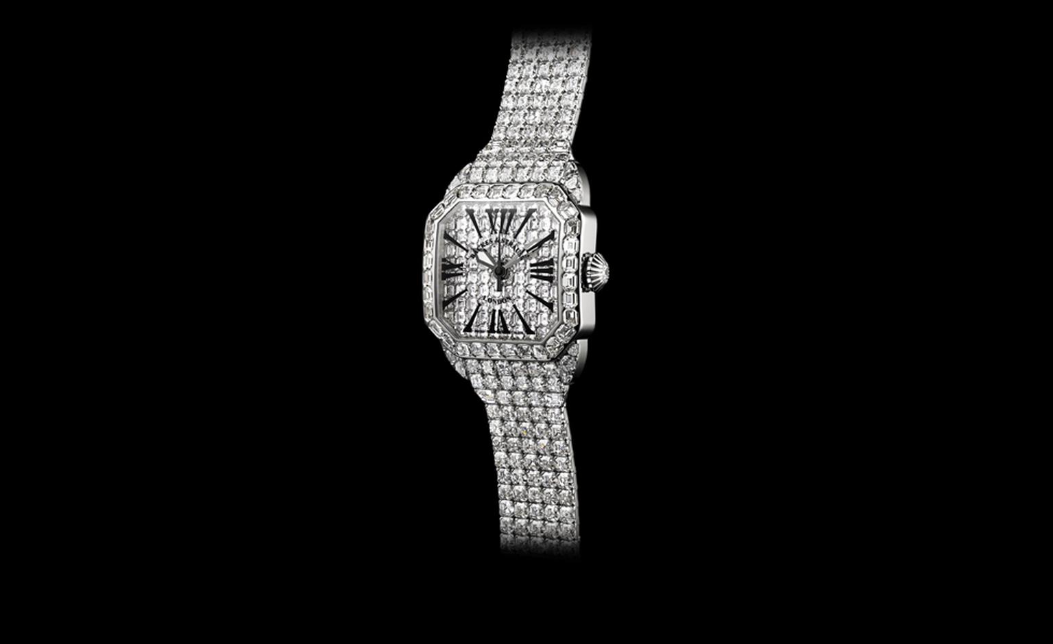 Backes & Strauss. The Royal Berkeley 40, from The Royal Collection, a bespoke masterpiece, Limited Edition. Diamonds hand polished, custom cut and precision set in white gold. Price from £1,114,290.00.