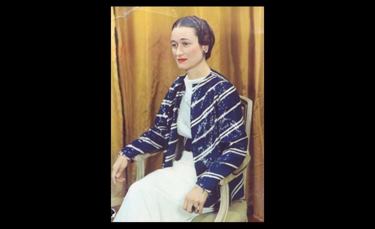 The real deal: the Duchess of Windsor photographed in 1937 with her Cartier engagement ring and diamond cross bracelet.
