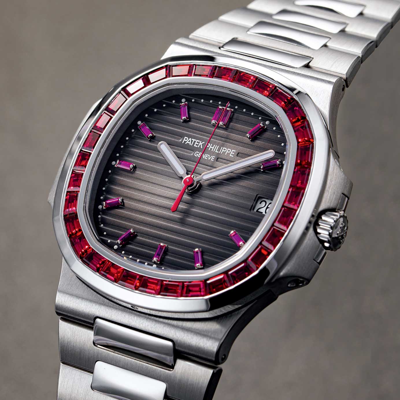 Patek Philippe platinum and ruby set Nautilus Ref.5711 112P