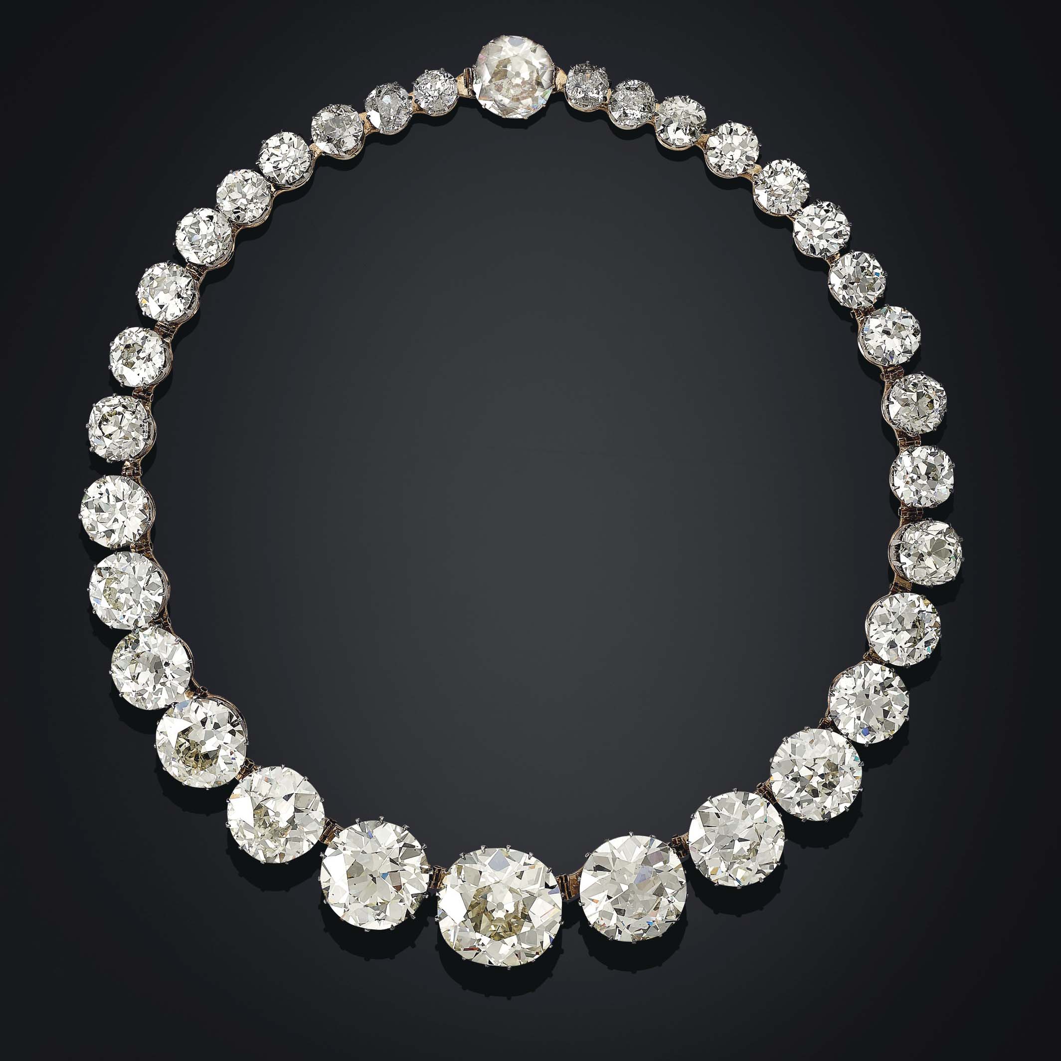 White Diamonds Double Layered Diamond Necklace Set