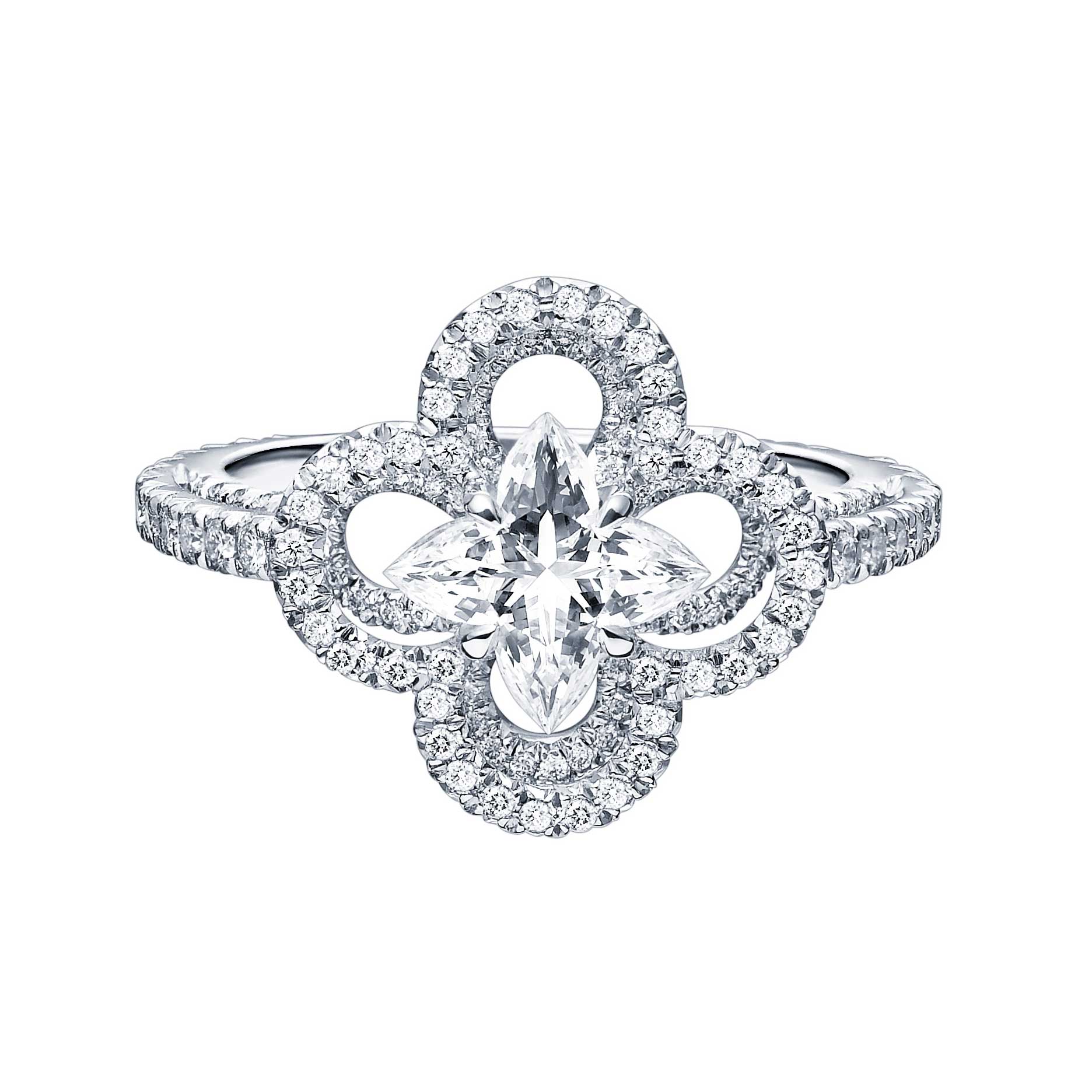 Louis Vuitton LV Monogram Fusion Diamond White Gold Ring at 1stDibs  lv  diamond ring, louis vuitton monogram ring, louis vuitton engagement ring