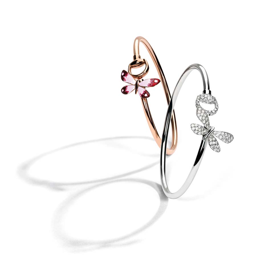 These Gucci bracelets from the new Flora collection in white