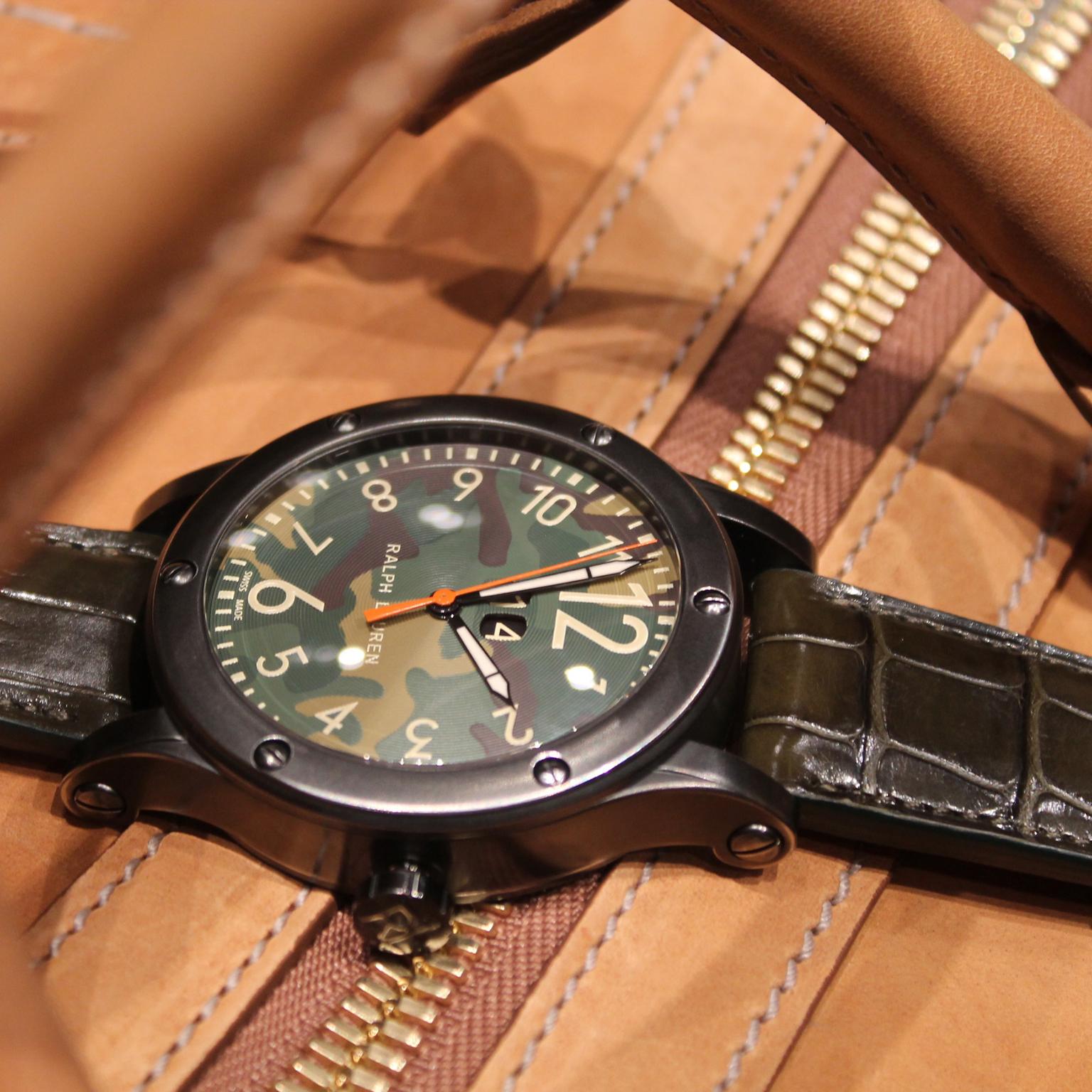 Ralph Lauren RL67 Safari Grand Date watch with camouflage dial