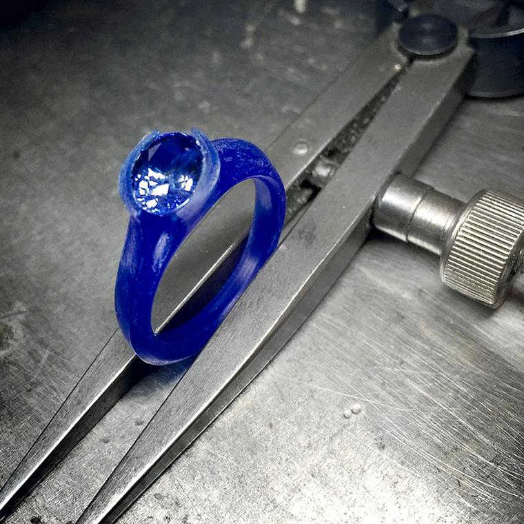 McCaul Goldsmiths wax for sapphire engagement ring