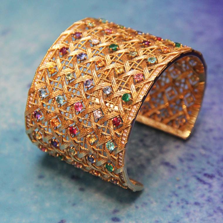 My Dior Cuff bracelet with multi-coloured stones