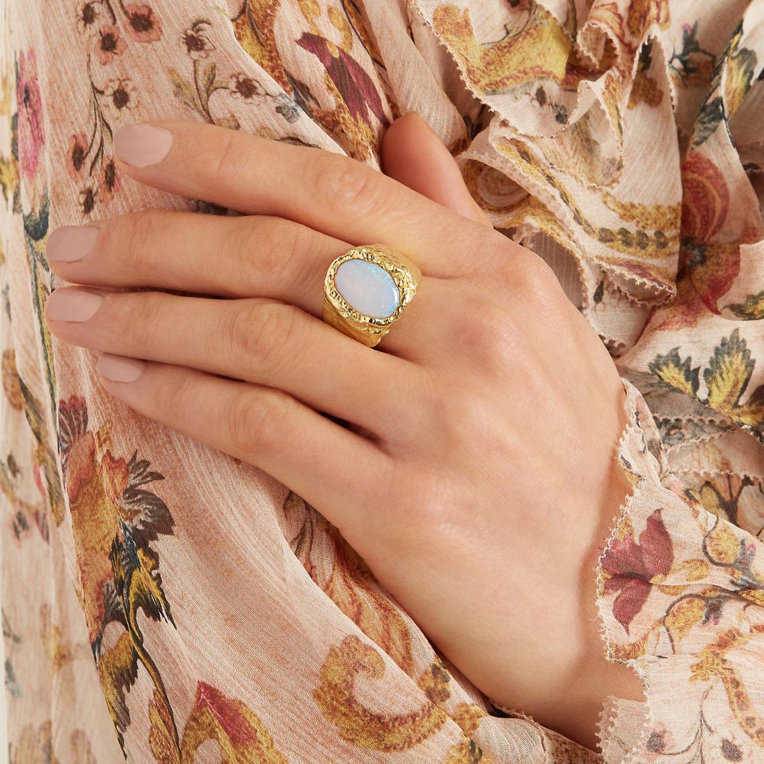  Signetura opal ring by Orit Elhanati