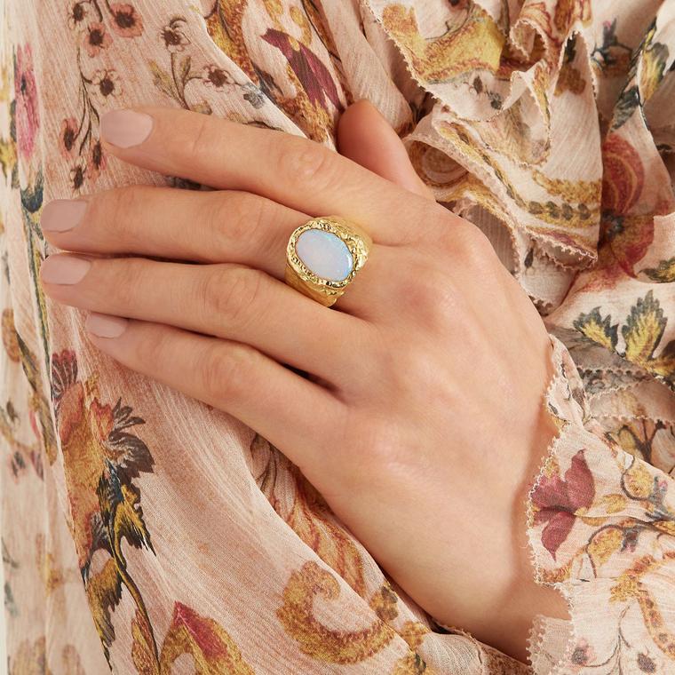 Signetura opal ring by Orit Elhanati 