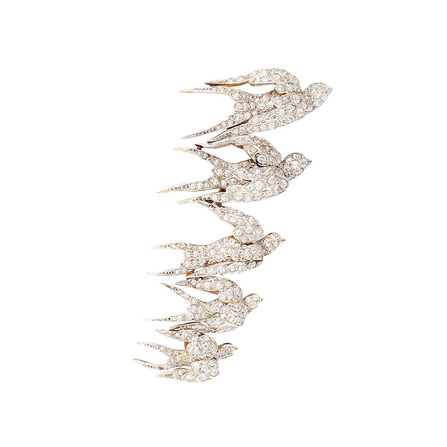 A La Vieille Russie swallow brooch