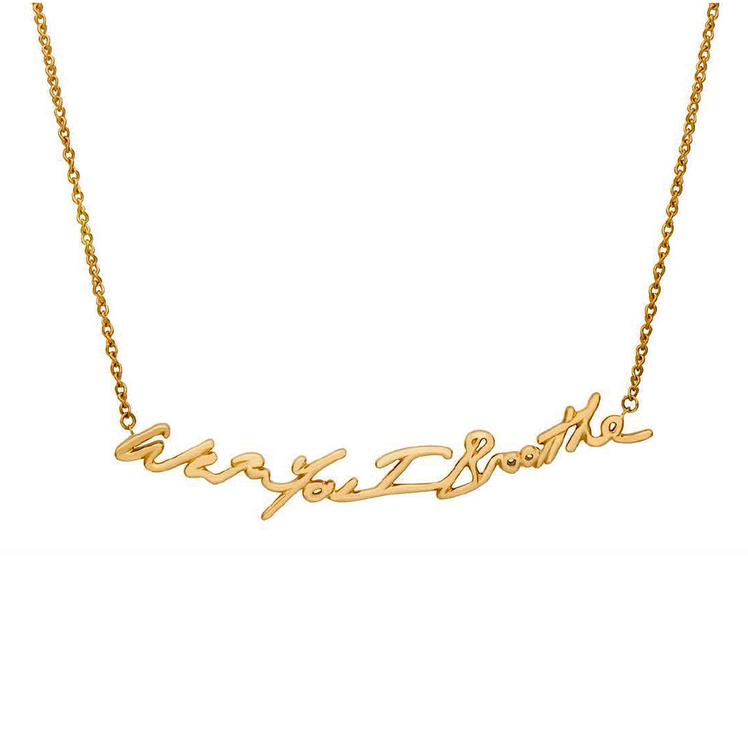 Tracey Emin With You I Breathe necklace