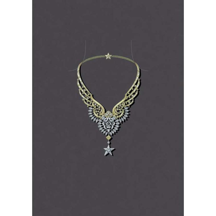 Chanel Sky is the Limit necklace sketch 