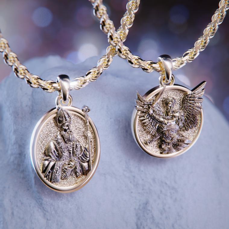 Solitaire x Alex Armen - Saint Gold Pendants