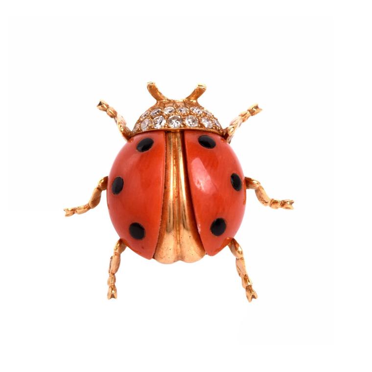 Dover Jewelry ladybug Tiffany lapel brooch