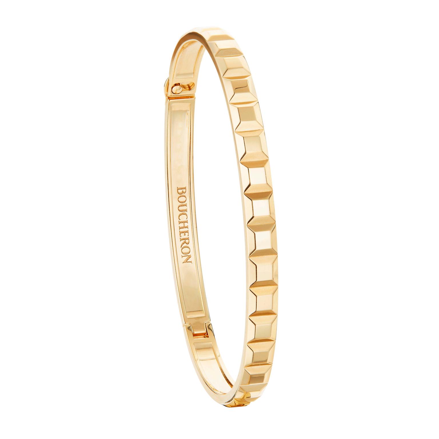 Boucheron Clou de Paris bangle in yellow gold