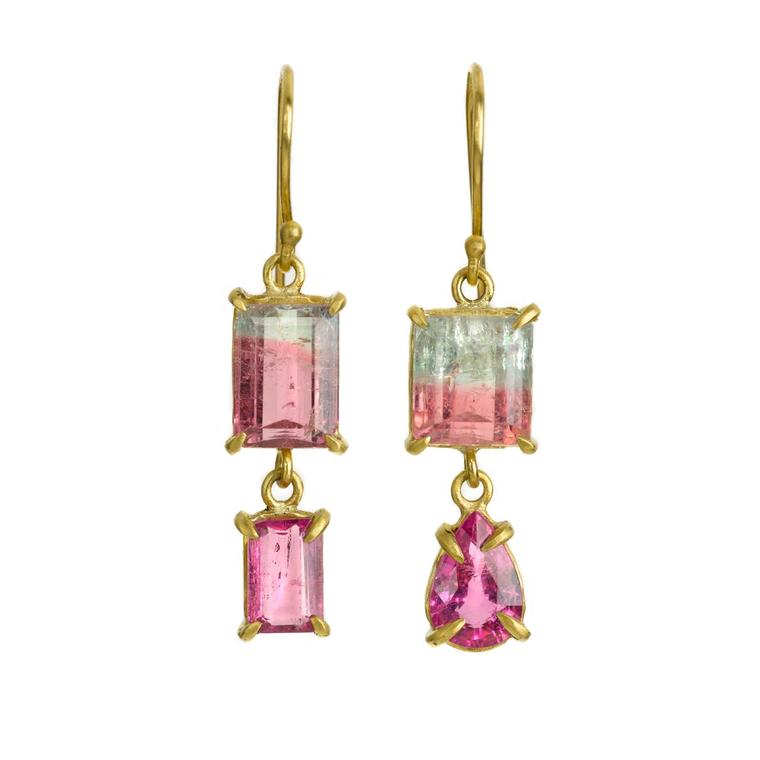 Margery Hirschey watermelon tourmaline earrings