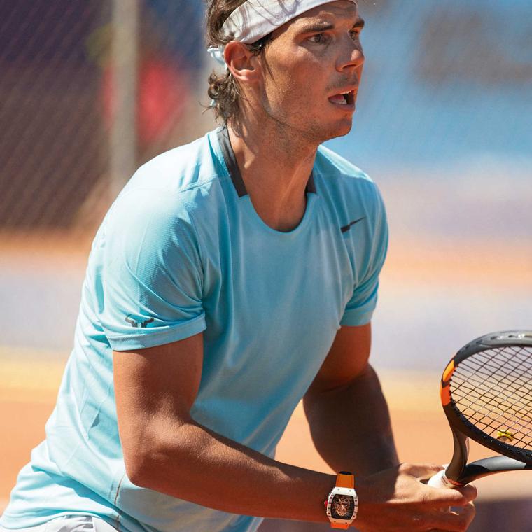 Rafael Nadal wearing his Richard Mille RM 27-02