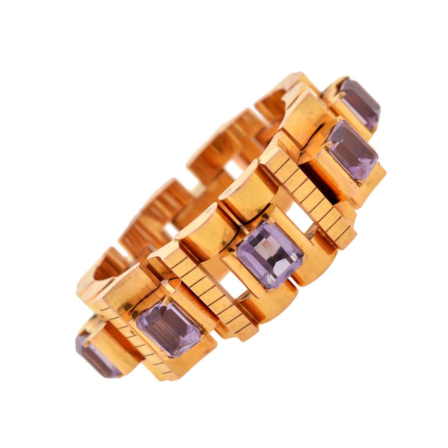 A. Brandt & Son retro bracelet rosy yellow gold