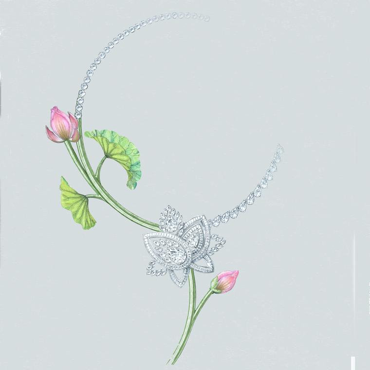 De Beers Blooming Lotus necklace