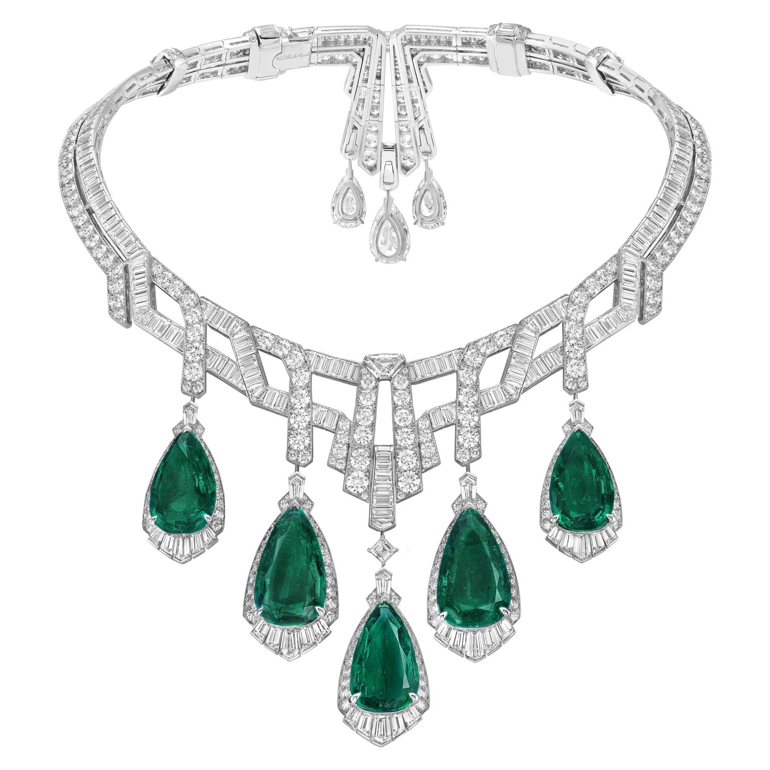Van Cleef & Arpels Merveilles d'émeraudes necklace with detachable pendants