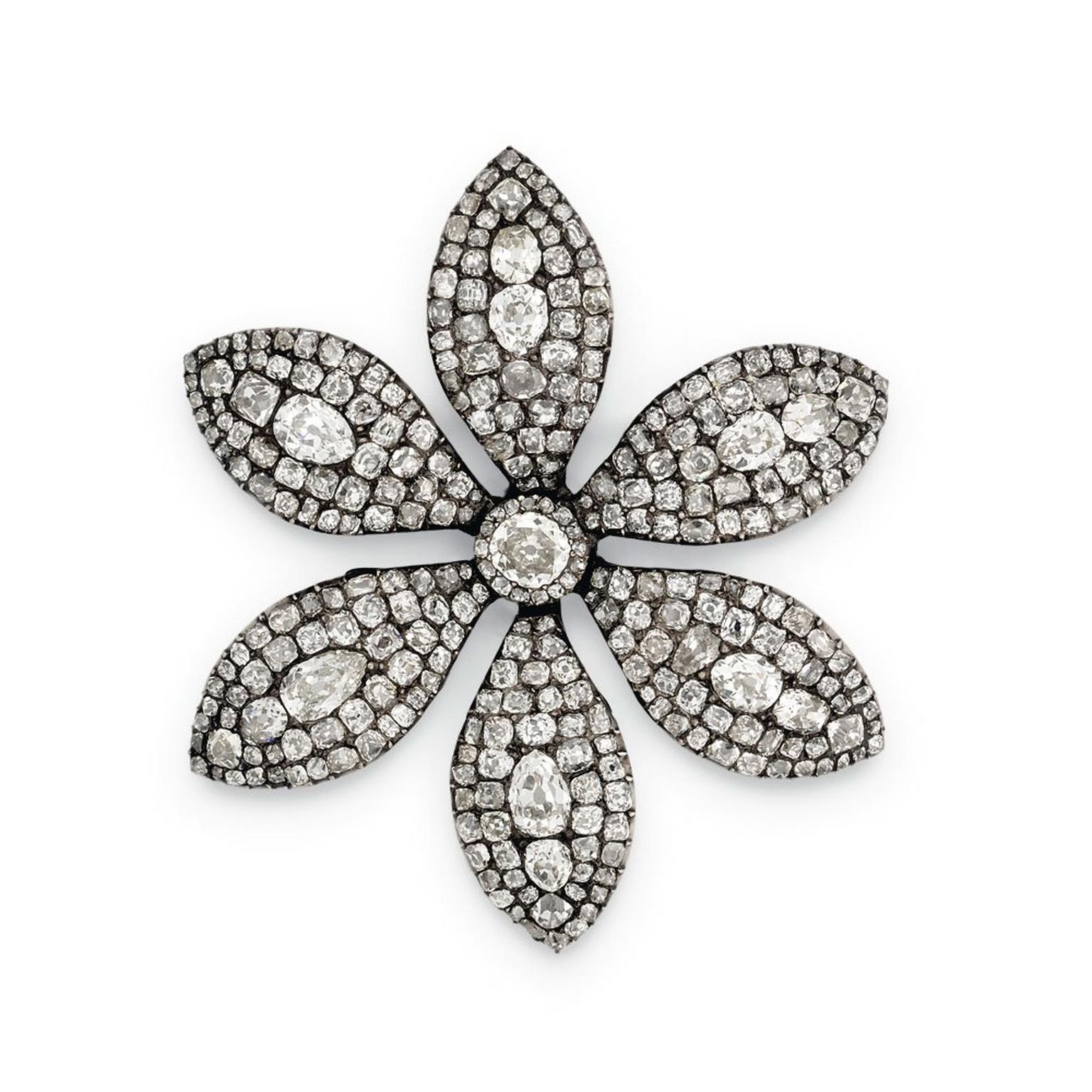 Margaret Thatcher George III diamond flower brooch, circa 1800