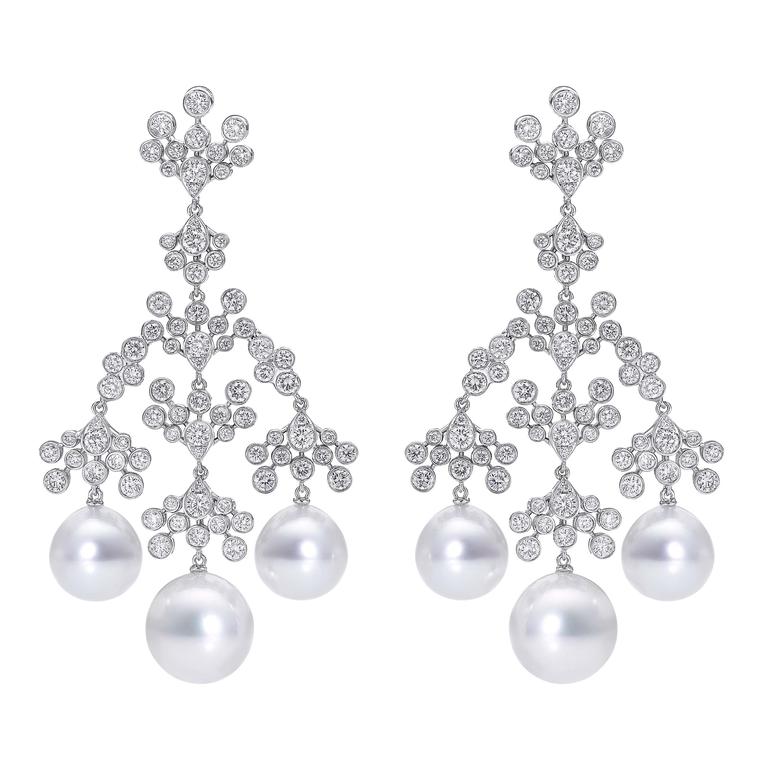 The Chandeliers earrings with diamonds from No. THIRTY THREE 