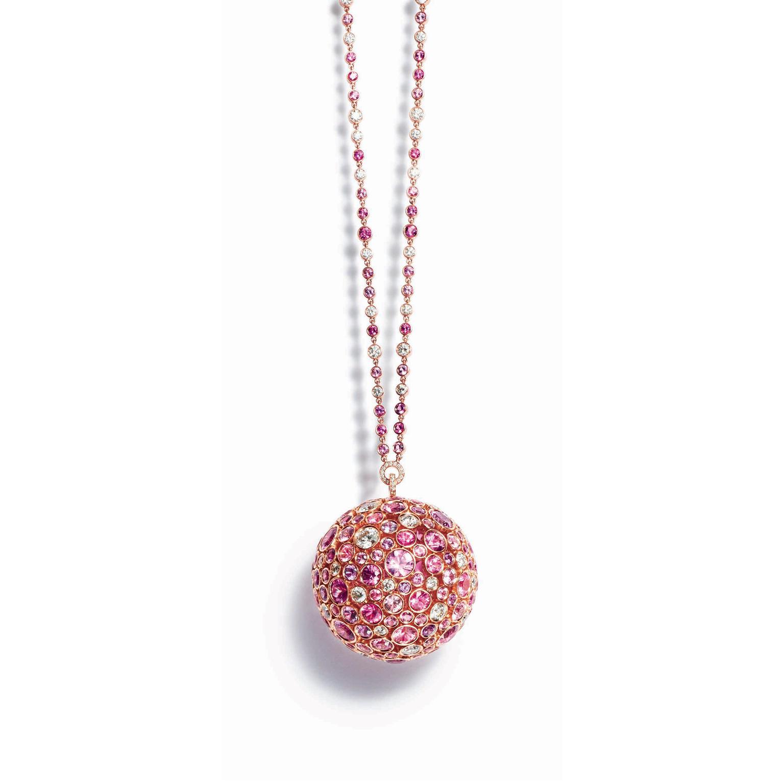 Tiffany Masterpiece Prism pink sapphire pendant