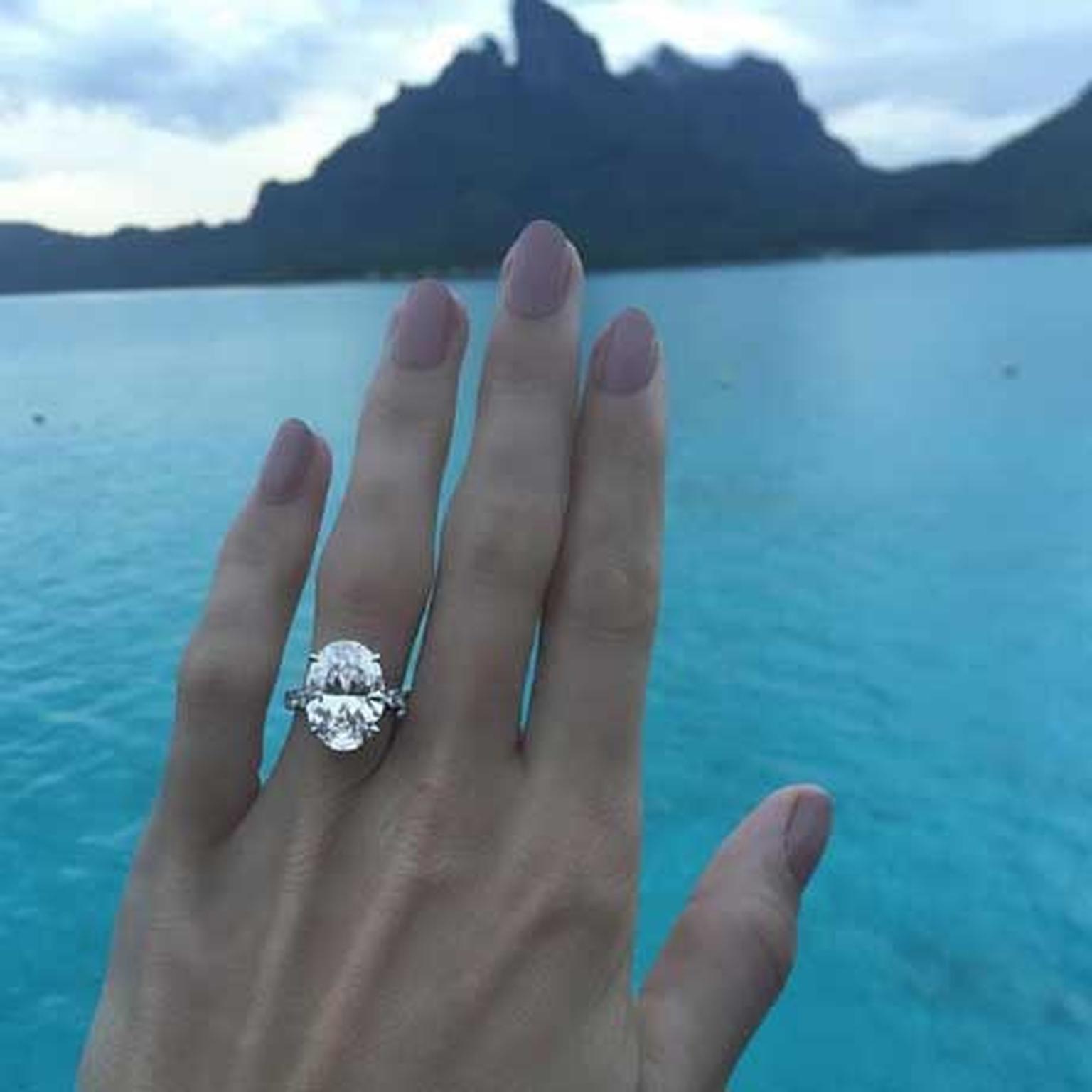 Caroline Wozniacki 8.8 carat engagement ring