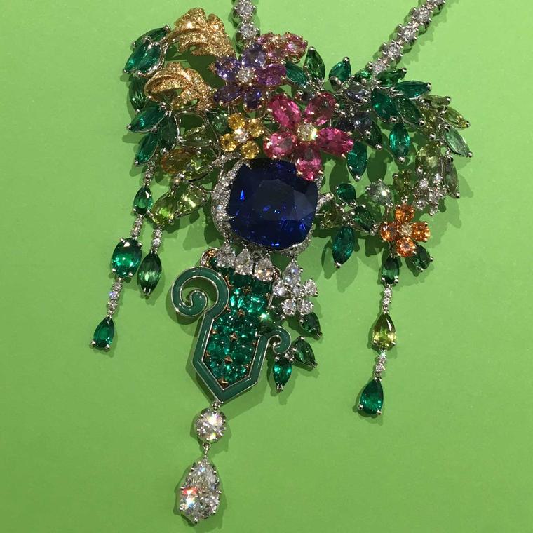 Dior Cote Jardins gemstone high jewellery brooch