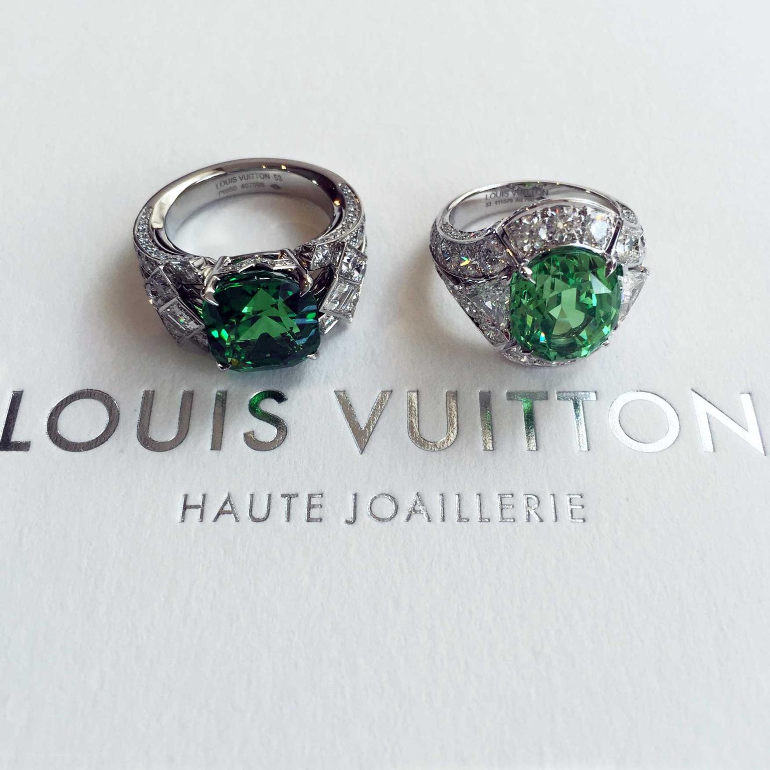 Louis Vuitton Blossom high jewellery tsavorite rings