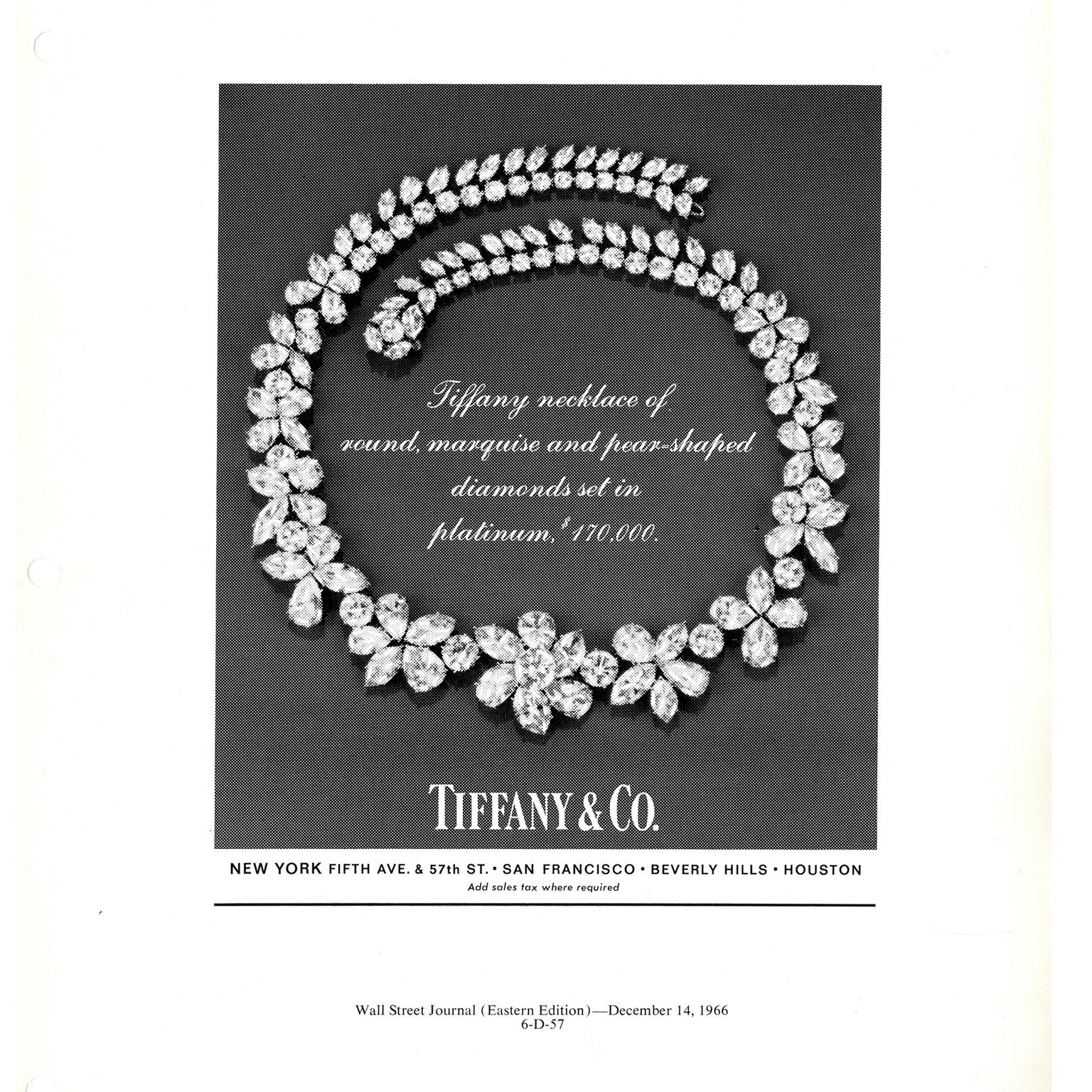 Tiffany Advertisment 1966 Wall Street Journal