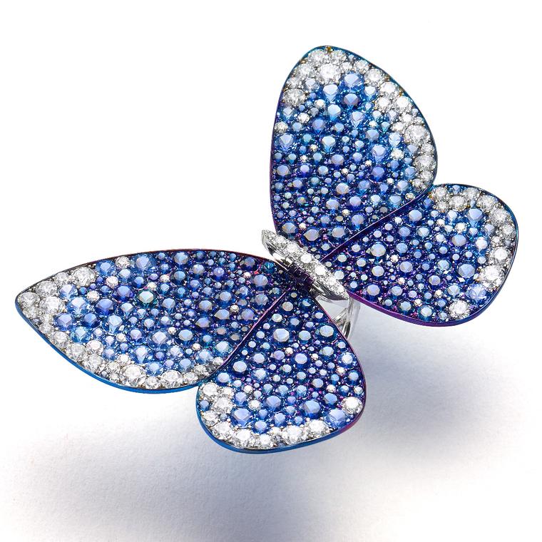 Glenn Spiro's sapphire butterfly ring is exclusive to Harrods