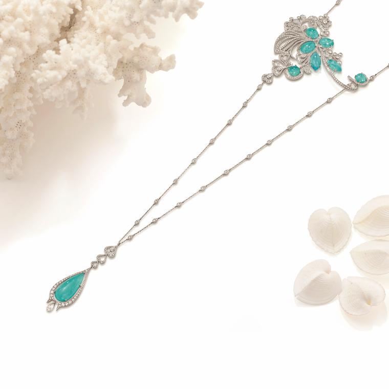 Boodles Atlantic blue Paraiba tourmaline necklace