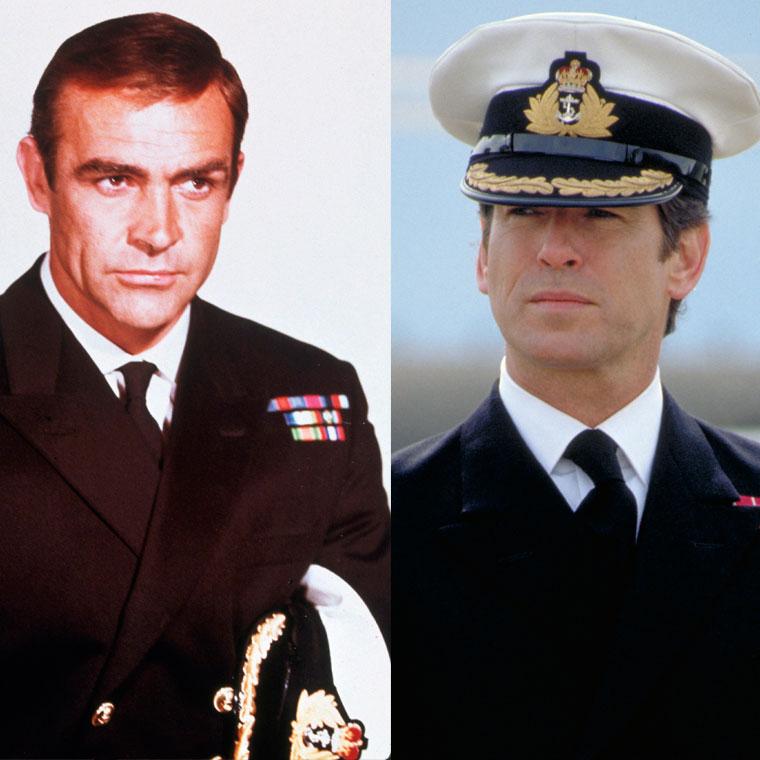 Sean Connery and Pierce Brosnan as James Bond