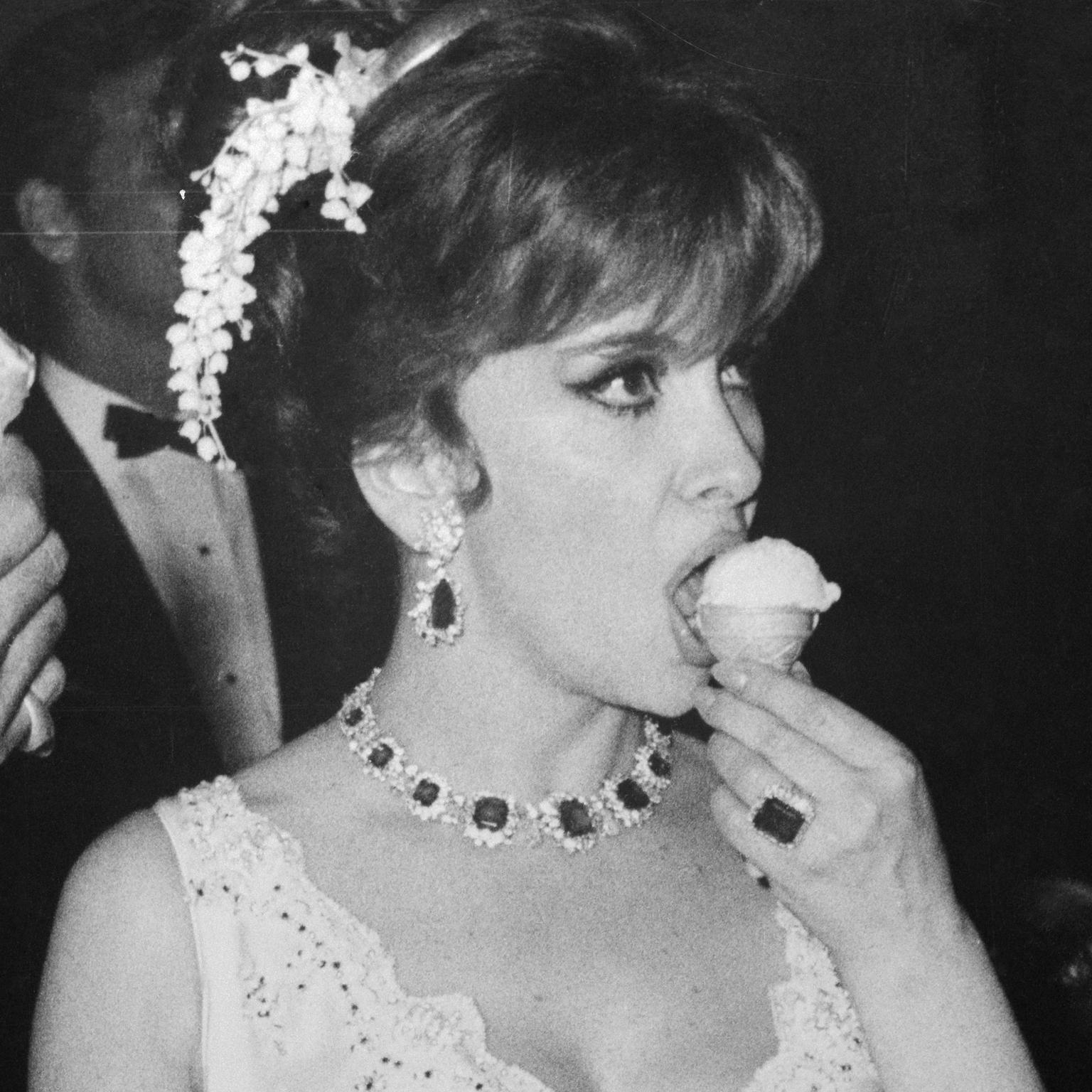 Gina Lollobrigida wearing Bulgari 1966 corbis monaco ball